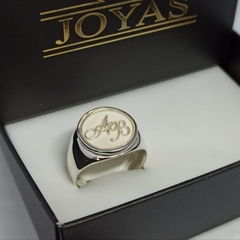 Anillo Sello Personalizado Plata 925 A777