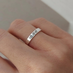 Anillo cinta Personalizado Plata 925