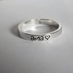 Anillo cinta Personalizado Plata 925 - JOYAS AB