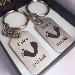 Llavero Duo Acero Personalizado