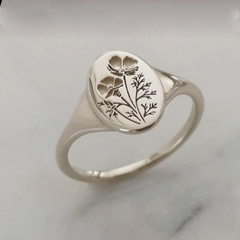 Anillo NATURA "A" plata 925