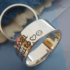 Anillo cinta ancha plata 925 - comprar online