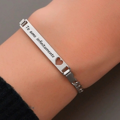 Pulsera identidad love plata 925 - comprar online