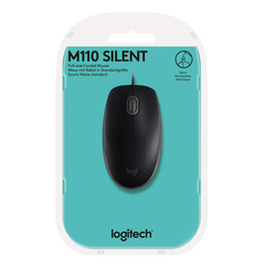 Mouse Logitech M110 Silent Black 1000 Dpi