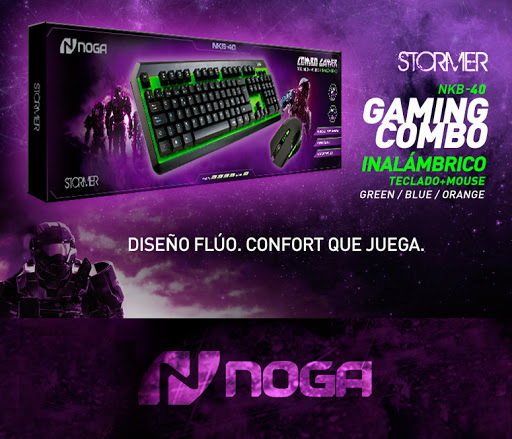 Kit teclado y mouse gamer online inalambrico