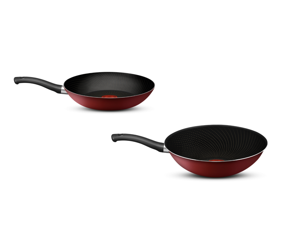 Set Sartén Tefal 24 Cm + Wok Pratika Antiadherente