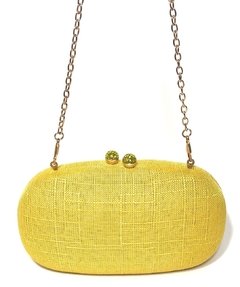 Clutch - Linho Amarela - loja online