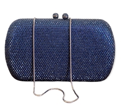 Clutch - Cristais Square Azul Marinho na internet