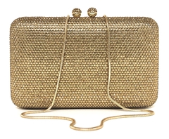 Clutch - Cristais Square Dourada