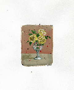 Daniel García, Pequeñas pinturas de flores #05, acrílico sobre papel 29,5 x 21cm + marco (-10% efectivo, transferencia ó débito eligiendo la opción "pago a convenir")