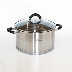 CACEROLA INOX. 24CM T.FONDO HUDSON