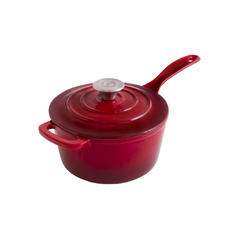 ERMINDA® OLLA SALSERA HIERRO ESMALTADO - ROJO VELVET Ø 19.5CM