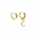 Brinco Argola com letra em ouro amarelo 18k - comprar online