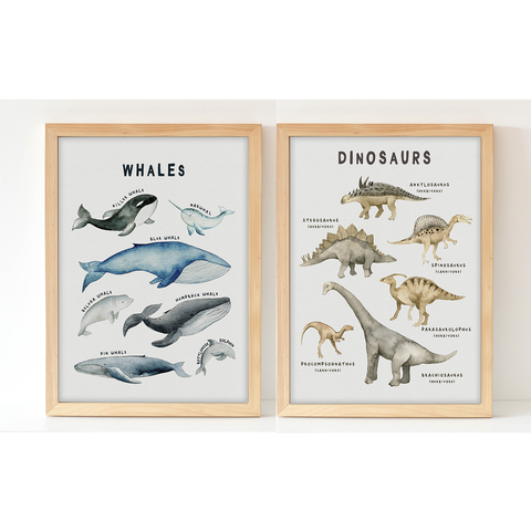 Set x2 - Dinosaurios + Ballenas