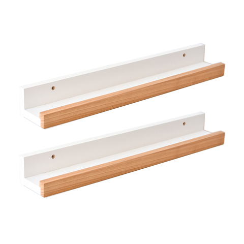 x2 Estantes JOTA de Madera - Blanco Combinado