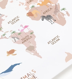 Mapa Ilustrado - Animales - Fondo blanco en internet