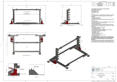 Projeto Porta Bobina Hidráulico (Cap. 1,5ton)