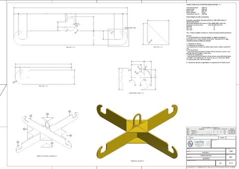 Projeto Detalhado Balancim de Elevação "X" (Cap. 2,0ton)