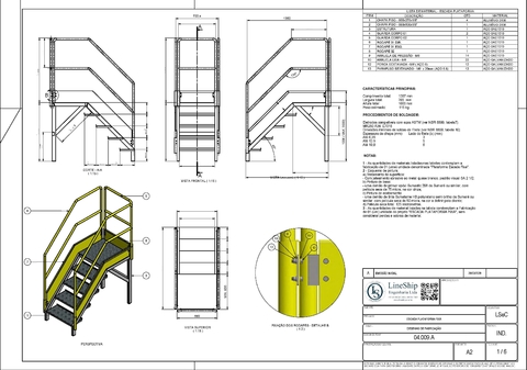 Projeto Escada Plataforma Fixa