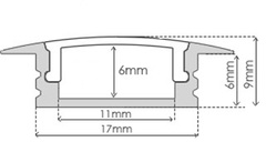 PERFIL ALUMINIO SLIM EMBUTIR MARCENARIA FITA LED 2,4CM X 0,9CM X 200CM - COD21 - EKT - Luminaing - Iluminação