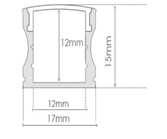 PERFIL SOBREPOR FITA LED 17X15MM 3M - COD12 - EKT na internet