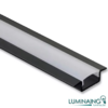 PERFIL LED EMBUTIR PRETO LIGHT 2,4CM X 1,6CM X 0,6 3M PE-07/3 PT- BIOLUCCI