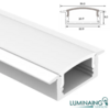 PERFIL EMBUTIR BRANCO SLIM LIGHT 3,0CM X 0,93CM X 100CM PE-08/1 BR - BIOLUCCI