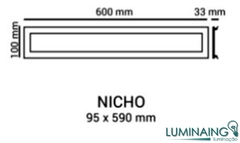 PAINEL LED EMBUTIR RETANGULAR BRANCO 60X10 18W 3000K HM36359 | OPS - comprar online