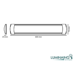LUMINÁRIA FLAT LED SOBREPOR 6500K 18W HM 33273 | OPS na internet
