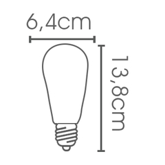 Lâmpada Led Filamento ST64 4W - E - comprar online