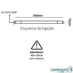 LÂMPADA LED TUBULAR T5 55CM G5 4000K 9W BIVOLT | OPS na internet