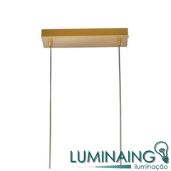 PENDENTE LED BALANÇO 9W 3L G9 BIVOLT IP20 450X350MM - DOURADO/BRANCO FOSCO TR005 - BELLA - Luminaing - Iluminação