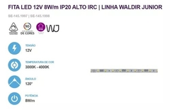 FITA LED 12V 8W/M 4000K IP20 ALTO IRC>90 5M 800LM/M DIMERIZÁVEL SE-145.1998 - SAVE ENERGY - comprar online