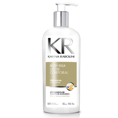 BODY MILK LECHE CORPORAL HIDRATANTE NUTRITIVA con aceite de almendras, vitaminas E y B5 Karina Rabolini 300 ml