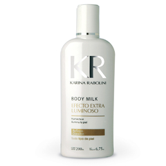 BODY MILK EFECTO EXTRA LUMINOSO HUMECTA E ILUMINA Karina Rabolini 200 ml