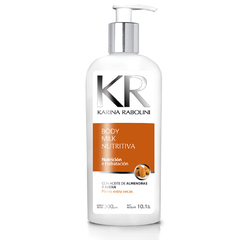 BODY MILK NUTRITIVA NUTRICIÓN E HIDRATACIÓN con aceite de almendras y avena Karina Rabolini 300 ml