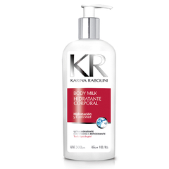 BODY MILK HIDRATANTE CORPORAL HIDRATACION Y ELASTICIDAD con vitamina E antioxidante Karina Rabolini 300 ml