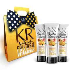 Cartera Trio Fruit&Vitamins Cuidado Intensivo ( body craam-hands cream--Bubble bath 140g)