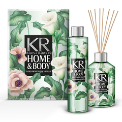 KR SET Home & Body Bouquet Flores tropicales y vainilla (difusor ambiental 250ml+shower gel 250g)