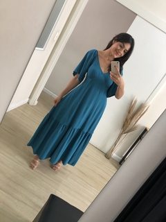 Vestido longo Meire - azul