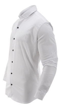 Camisa blanca botones negros - comprar online