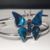 Bracelete Prata Borboleta Com Abalone Azul na internet