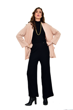 CARDIGAN CANELADO BRENNA - CHAMPAGNE - comprar online