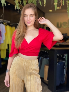 BLUSA CROPPED VERMELHO AMOR