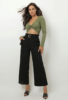 BLUSA CROPPED MANGA LONGA - comprar online