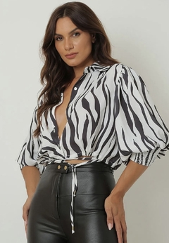 CAMISA CROPPED ZEBRADO - loja online