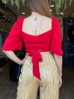 BLUSA CROPPED VERMELHO AMOR - loja online