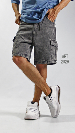 BERMUDA MOM CARGO GRIS ART-2026