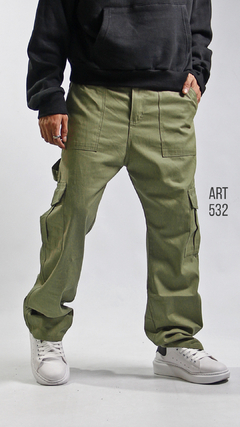 PANTALON CARGO VERDE ART-532 en internet