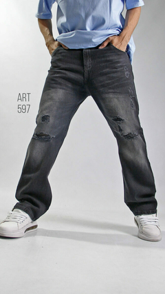 PANTALON JEAN MOM GRIS LOCALIZADO ART-597 en internet